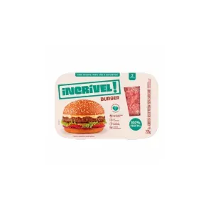 Hambúrguer Incrível 100% Vegetal Sabor Carne Bandeja Congelado 226g