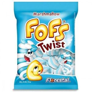 Marshmallows Twist Azul E Branco Fofs 220g