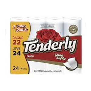 Papel Higiênico Tenderly Folha Dupla 30 Metros Leve 24 Rolos Pague 22 Rolos