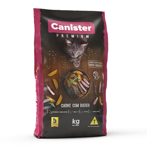 ALIM-CANISTER-PREM-P-GATOS-AD-1KG-CARNE-C-BATATA