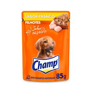 Alimento Champ Para Cães Filhotes Sabor Frango Sachê 85g