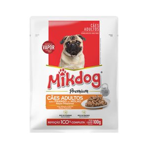 Alimento Mikdog Premium Para Cães Raças Pequenas Sabor Frango Ao Molho 100g