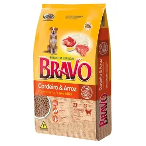 Alimento Bravo Premium Para Cães Cordeiro E Arroz 1kg