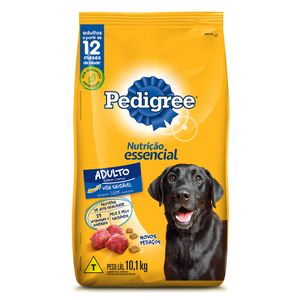 Alimento Pedigree Para Cães Adultos Raça Média E Grande Nutrição Essencial Sabor Carne 10,1kg Prom