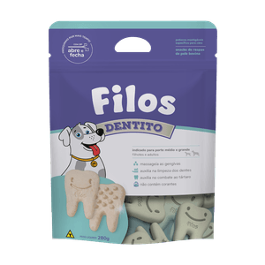 Dentitos Filos Para Cães Com 2 Unidades 30g