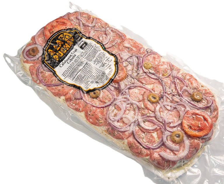 Pizza A La Pucha Artesanal Calabresa Com Cebola Congelada 500g