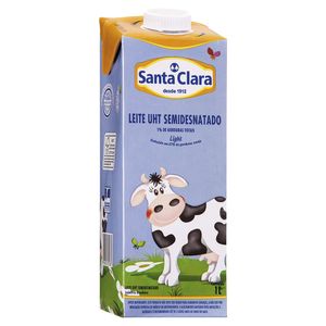 Leite Uht Santa Clara Semidesnatado Com Tampa 1l
