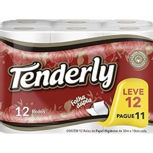 Papel Higiênico Tenderly Folha Dupla 30m L12 P11