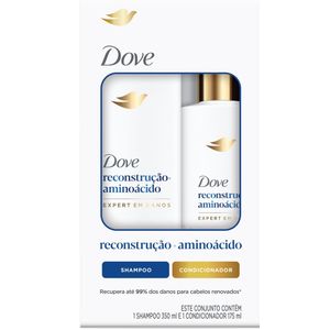 Shampoo Dove 350ml + Condicionador 175ml Reconstrução + Aminoácido