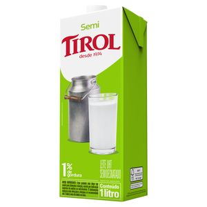 Leite Uht Semidesnatado Tirol Com Tampa 1l