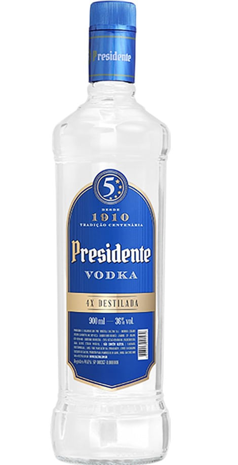 Vodka Presidente Vidro 900ml