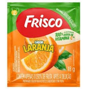 Refresco Em Pó Frisco Sabor Laranja 18g