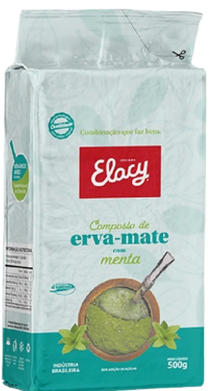 Erva Mate Elacy Composto Com Menta Sem Adição De Açúcar 500g