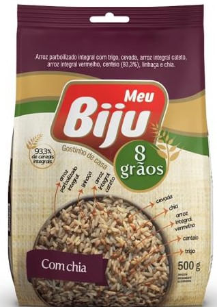Arroz Meu Biju 8 Grãos Integral Com Chia 500g