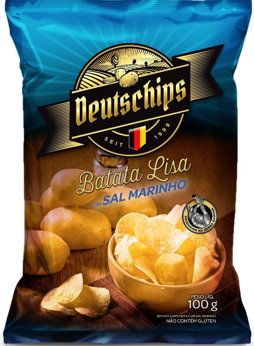 Salgadinho Batata Frita Deutschips Com Sal Marinho 100g