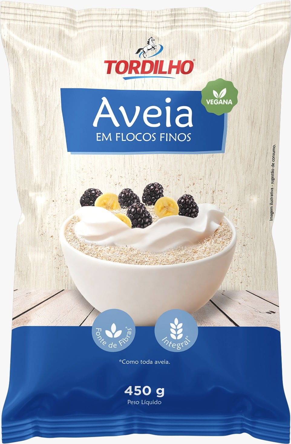 Aveia Em Flocos Finos Tordilho 450g