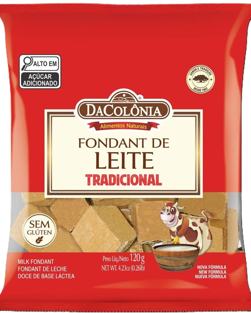 Fondant De Leite Tradicional Dacolônia Pacote 120g