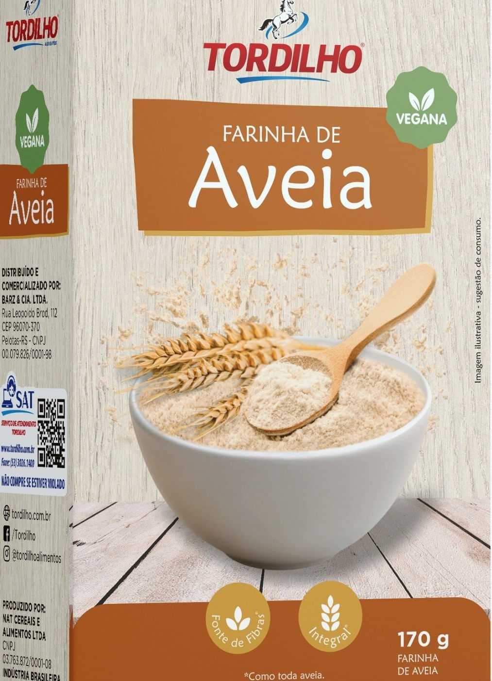 Farinha De Aveia Integraltordilho 170g