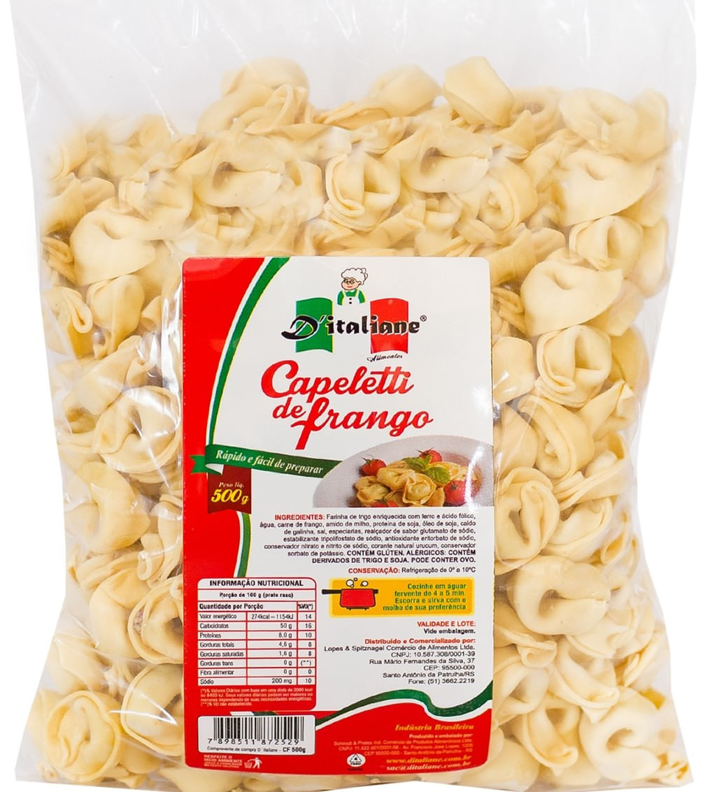 Capeletti Ditaliane De Frango 500g